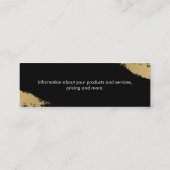 Elegante Imitate Metallic Gold Black | Änderung II Mini Visitenkarte (Rückseite)