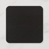 Elegante Imitate Metallic Gold Leather Print Quadratische Visitenkarte (Rückseite)