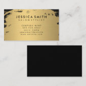 Elegante Imitate Metallic Gold und Black Visitenkarte (Vorne/Hinten)