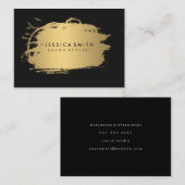 Elegante Imitate Metallic Gold und Black Visitenkarte (Vorne/Hinten)