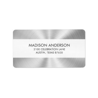 Elegante Imitate Metallic Shiny Silver Adressaufkleber