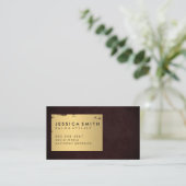 Elegante Imitate Metallisches Gold gegossen / tief Visitenkarte (Stehend Vorderseite)