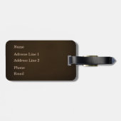 Elegante Imitate mit geprägtem Monogramm braun geb Gepäckanhänger (Rückseite horizontal)