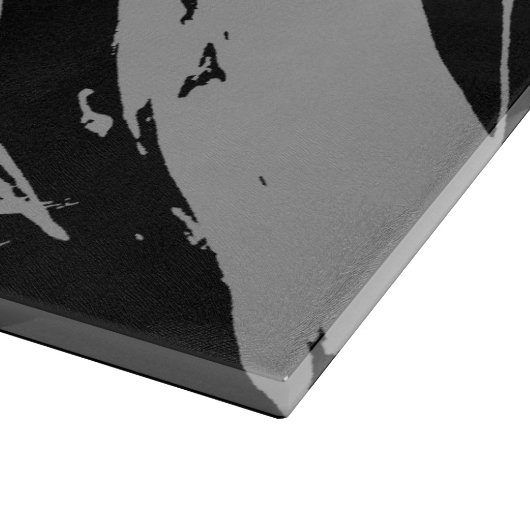 elegante Imitate mit goldfarbenen und grauen Pinse Schneidebrett (Ecke)