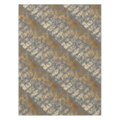elegante Imitate mit goldfarbenen und grauen Pinse Tischdecke (Vorderseite)