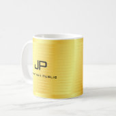 Elegante Imitate Mit Monogramm Vorlage Kaffeetasse (Vorderseite Links)