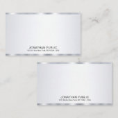 Elegante Imitate mit Personalisiertem Glamour Silv Mitteilungskarte (Vorne/Hinten)