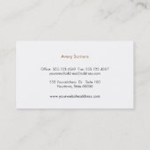 Elegante Imitate mit schwarzem Leinenlook Visitenkarte (Rückseite)