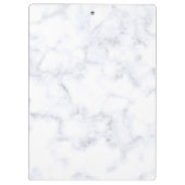Elegante Imitate mit weißem Marmor - Goldname-Vorl Klemmbrett (Rückseite)