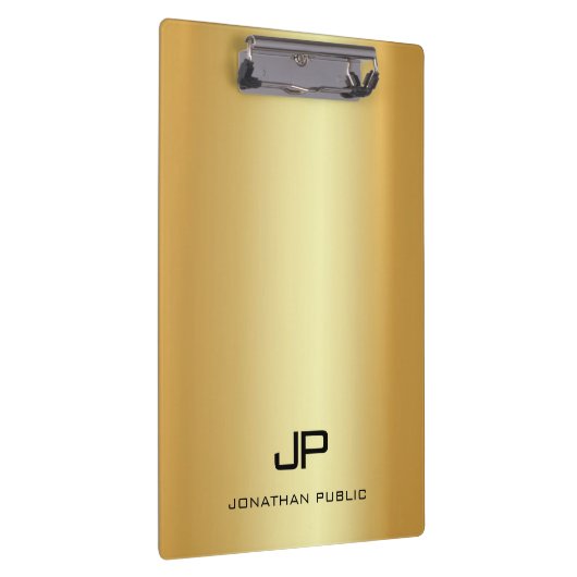 Elegante Imitate Moderne Monogram Template Trendy Klemmbrett (Rechts)