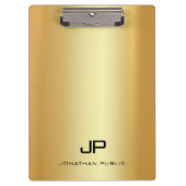 Elegante Imitate Moderne Monogram Template Trendy Klemmbrett (Vorderseite)