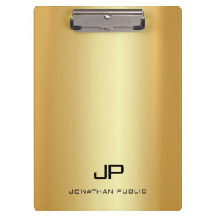 Elegante Imitate Moderne Monogram Template Trendy Klemmbrett