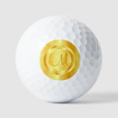 Elegante Imitate Moderne Monogramm-Vorlage Golfball (Vorderseite)