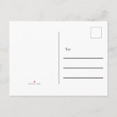 Elegante Imitate - Monogramm-Bewegung mit weißem M Ankündigungspostkarte (Rückseite)