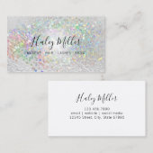 Elegante Imitate Perleszierender irisierender Glit Visitenkarte (Vorne/Hinten)