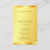 Elegante Imitate Personalisierte moderne Vorlage Visitenkarte (Rückseite)