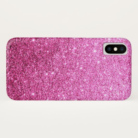 Elegante Imitate Rosa Glitzer Luxus Case-Mate iPhone Hülle (Rückseite (Horizontal))