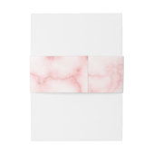 Elegante Imitate Rosa Marmor Einladungsbanderole (Rückseitenbeispiel)