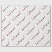 elegante Imitate Rose aus weißem Marmor Brautjacke Geschenkpapier (Flach)