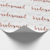 elegante Imitate Rose aus weißem Marmor Brautjacke Geschenkpapier (Ecke)