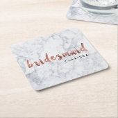 elegante Imitate Rose aus weißem Marmor Brautjacke Rechteckiger Pappuntersetzer (angewinkelt)