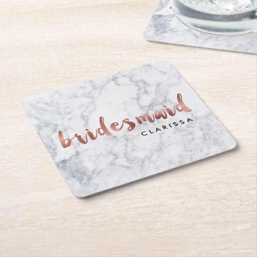 elegante Imitate Rose aus weißem Marmor Brautjacke Rechteckiger Pappuntersetzer (angewinkelt)