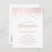 Elegante Imitate Rose Einladungspostkarte (Vorne/Hinten)