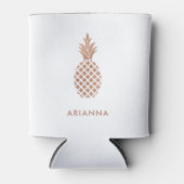 Elegante Imitate Rose Gold Ananas Dosenkühler (Vorderseite)