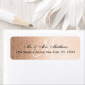 Elegante Imitate Rose Gold Black Monogram Wedding (Insitu)