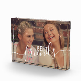 Elegante Imitate Rose Gold Custom Best Friends Fot Fotoblock