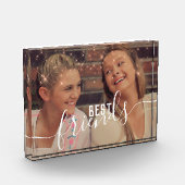Elegante Imitate Rose Gold Custom Best Friends Fot Fotoblock (Links)