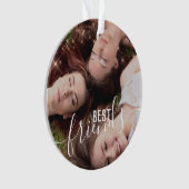 Elegante Imitate Rose Gold Custom Best Friends Fot Ornament (Vorderseite)