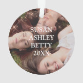 Elegante Imitate Rose Gold Custom Best Friends Fot Ornament (Rückseite)