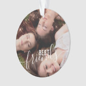 Elegante Imitate Rose Gold Custom Best Friends Fot Ornament (Vorderseite)