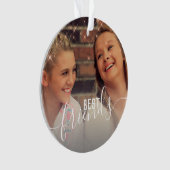 Elegante Imitate Rose Gold Custom Best Friends Fot Ornament (Vorderseite)