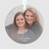 Elegante Imitate Rose Gold Custom Best Friends Fot Ornament (Rückseite)