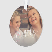 Elegante Imitate Rose Gold Custom Best Friends Fot Ornament (Vorderseite)