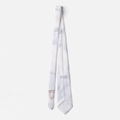 elegante Imitate Rose Gold Diamant weißer Marmor Krawatte (Rückseite)