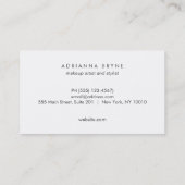 Elegante Imitate Rose Gold gestreifte Muster Salon Visitenkarte (Rückseite)