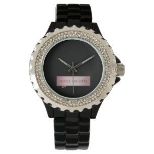 Elegante Imitate Rose Gold   Name & Initialen Armbanduhr