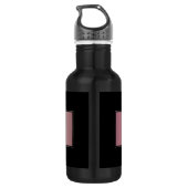 Elegante Imitate Rose Gold | Name & Initialen Edelstahlflasche (Rückseite)