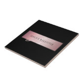 Elegante Imitate Rose Gold | Name & Initialen Fliese (Seite)