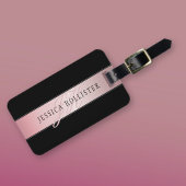 Elegante Imitate Rose Gold | Name & Initialen Gepäckanhänger