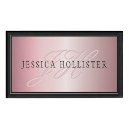 Elegante Imitate Rose Gold | Name & Initialen Namenschild
