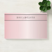 Elegante Imitate Rose Gold | Name & Initialen Post-it Klebezettel (Büro)