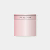 Elegante Imitate Rose Gold | Name & Initialen Post-it Klebezettel (Vorderseite)