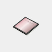 Elegante Imitate Rose Gold | Name & Initialen Post-it Klebezettel (angewinkelt)