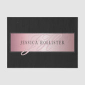 Elegante Imitate Rose Gold | Name & Initialen Seidenpapier (Vorderseite)