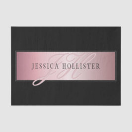 Elegante Imitate Rose Gold | Name & Initialen Seidenpapier