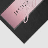 Elegante Imitate Rose Gold | Name & Initialen Seidenpapier (Ausschnitt)